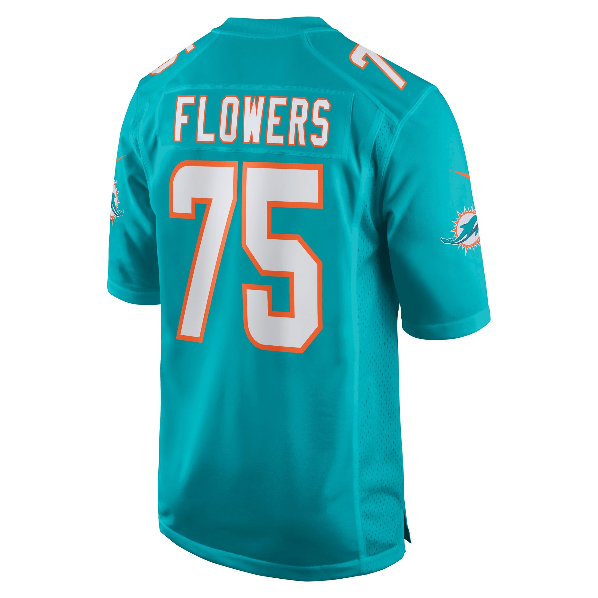 Miami Dolphins Ereck Flowers Game Aqua Football Jersey product image