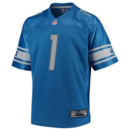 DET KS  Pro Line Blue Big Tall Jersey rtj football 1108