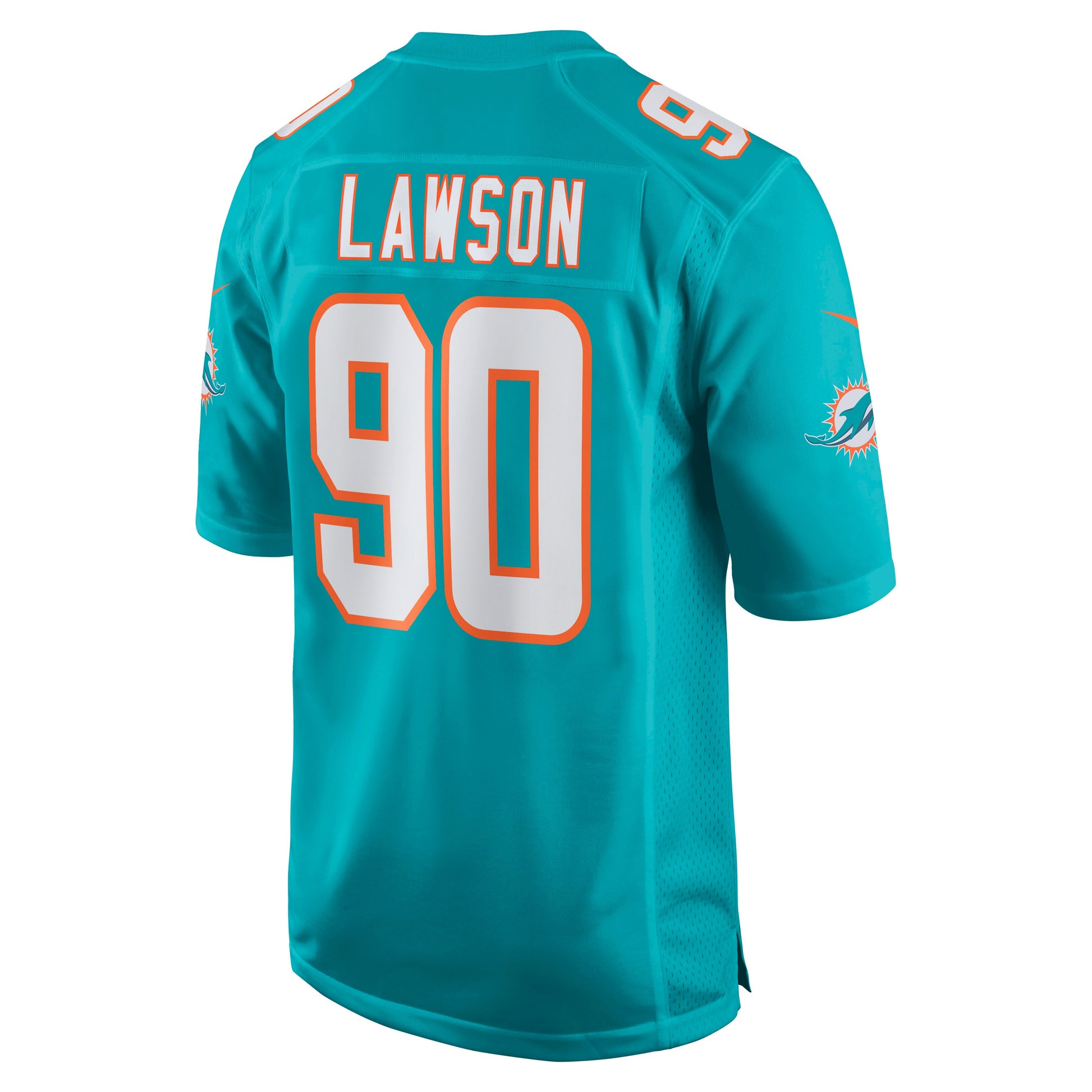 Miami Dolphins Shaq Lawson Game Aqua Football Jersey product image