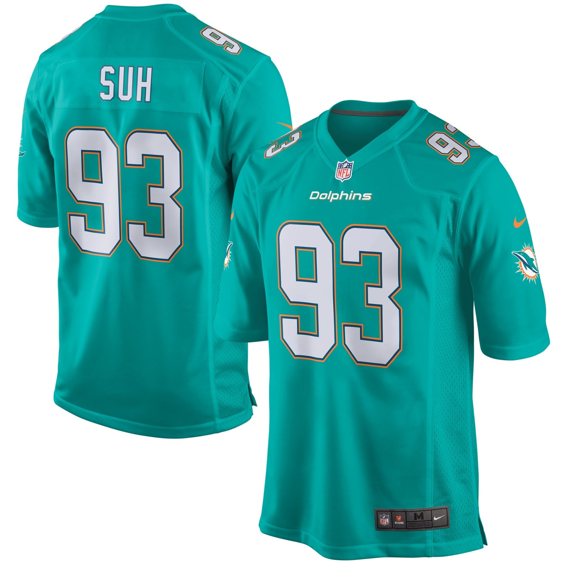 Miami Dolphins Ndamukong Suh Game Aqua Football Jersey product image