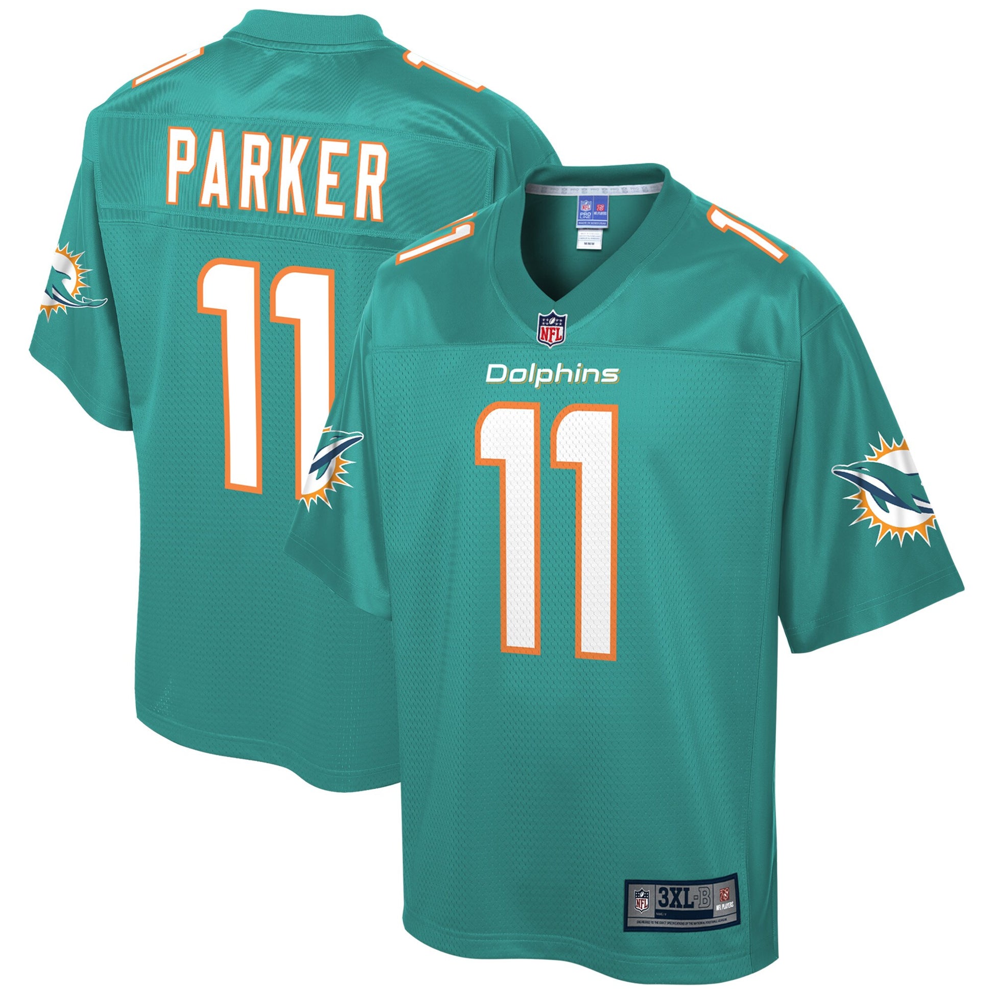 Miami Dolphins Devante Parker Pro Line Big & Tall Aqua Football Jersey product image