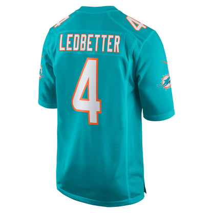 Miami Dolphins Jonathan Ledbetter Team Game Aqua Football Jersey product image