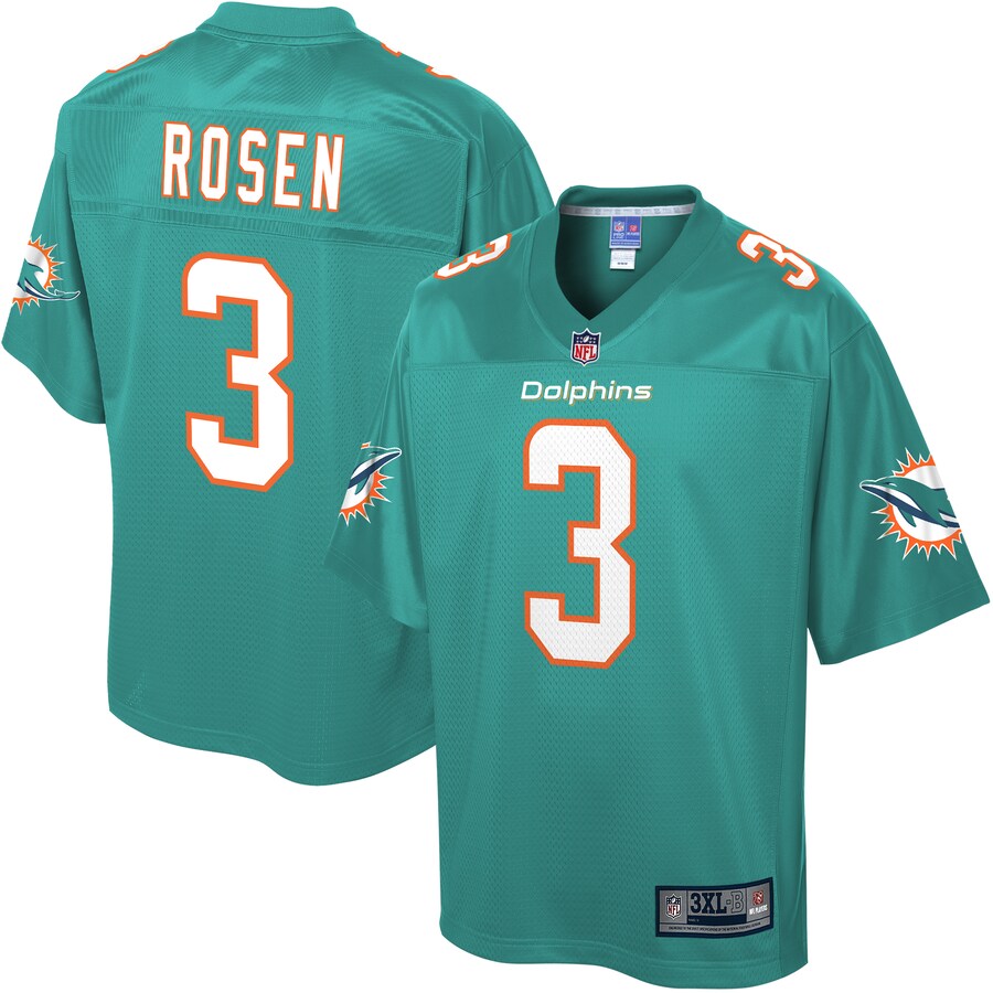 Miami Dolphins Josh Rosen Pro Line Big & Tall Aqua Football Jersey product image