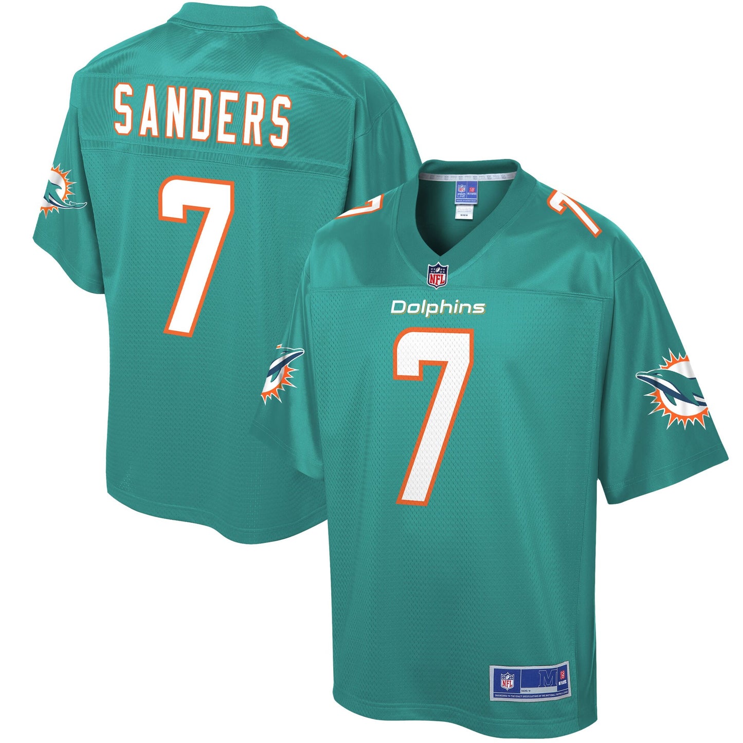 Miami Dolphins Jason Sanders Pro Line Big & Tall Aqua Football Jersey product image