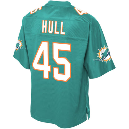 Miami Dolphins Mike Hull Pro Line Big & Tall Aqua Football Jersey product image