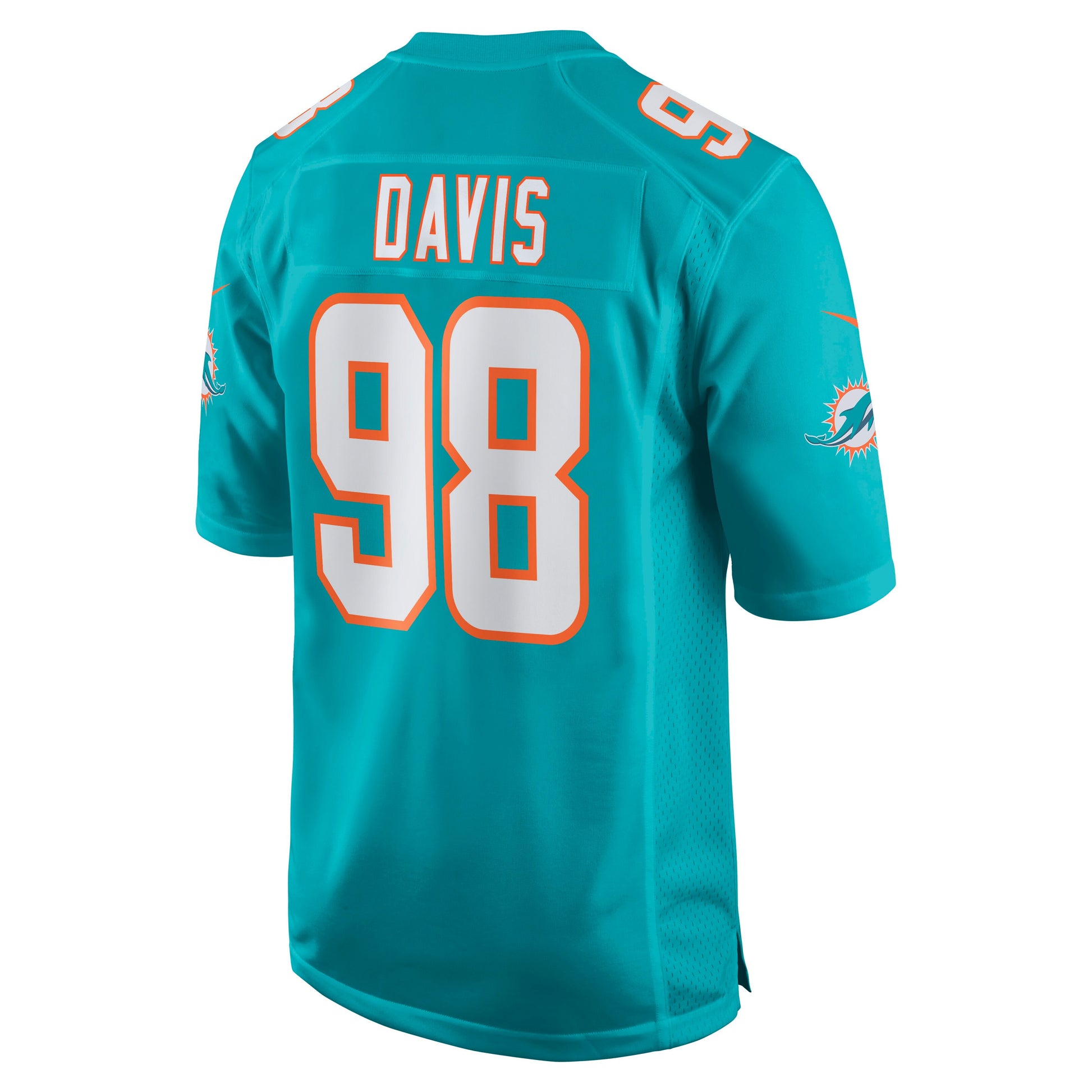 Miami Dolphins Raekwon Davis Game Aqua Football Jersey product image