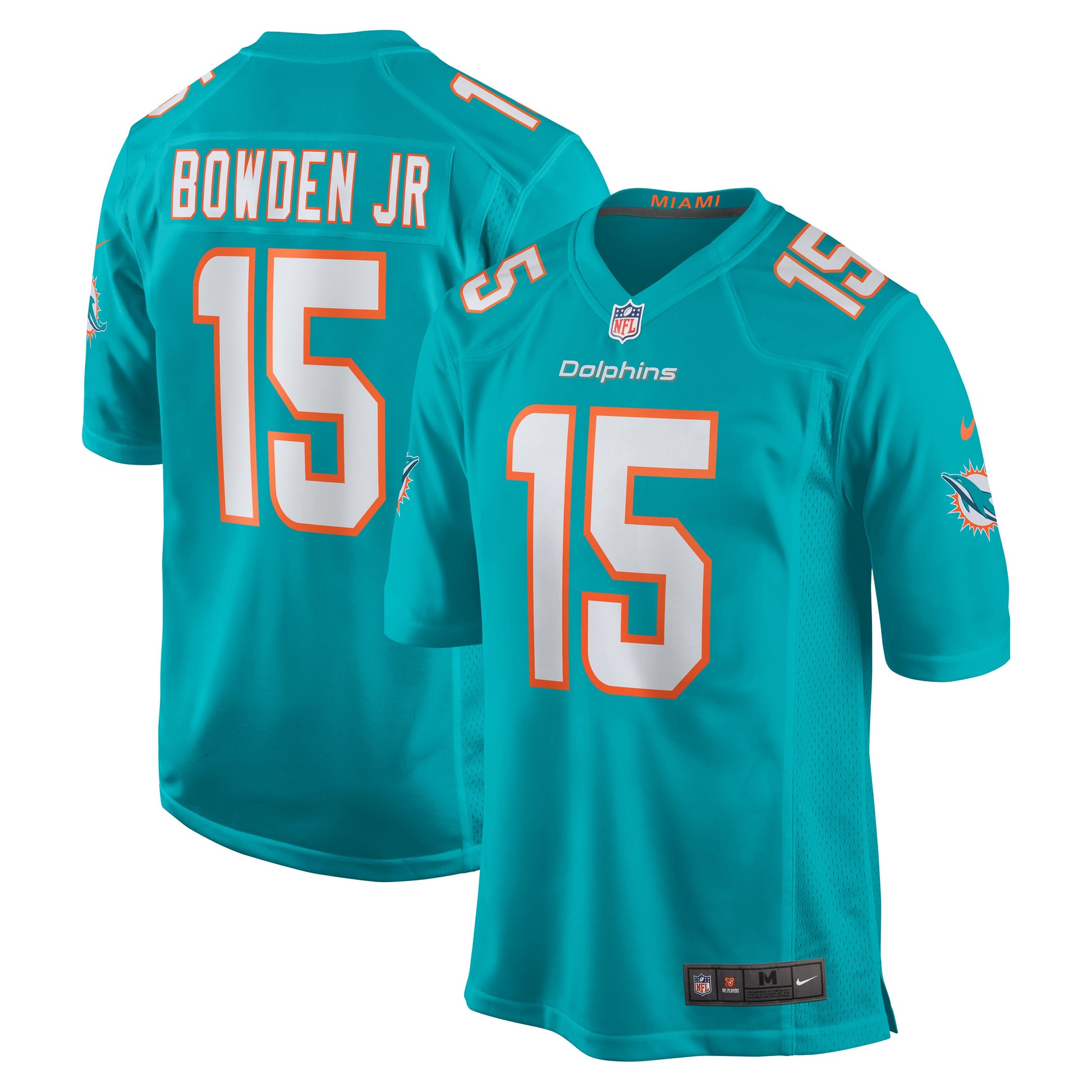 Miami Dolphins Lynn Bowden Jr. Team Game Aqua Football Jersey product image