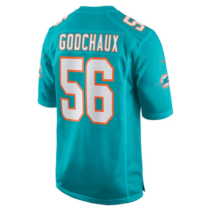Miami Dolphins Davon Godchaux Game Aqua Football Jersey product image