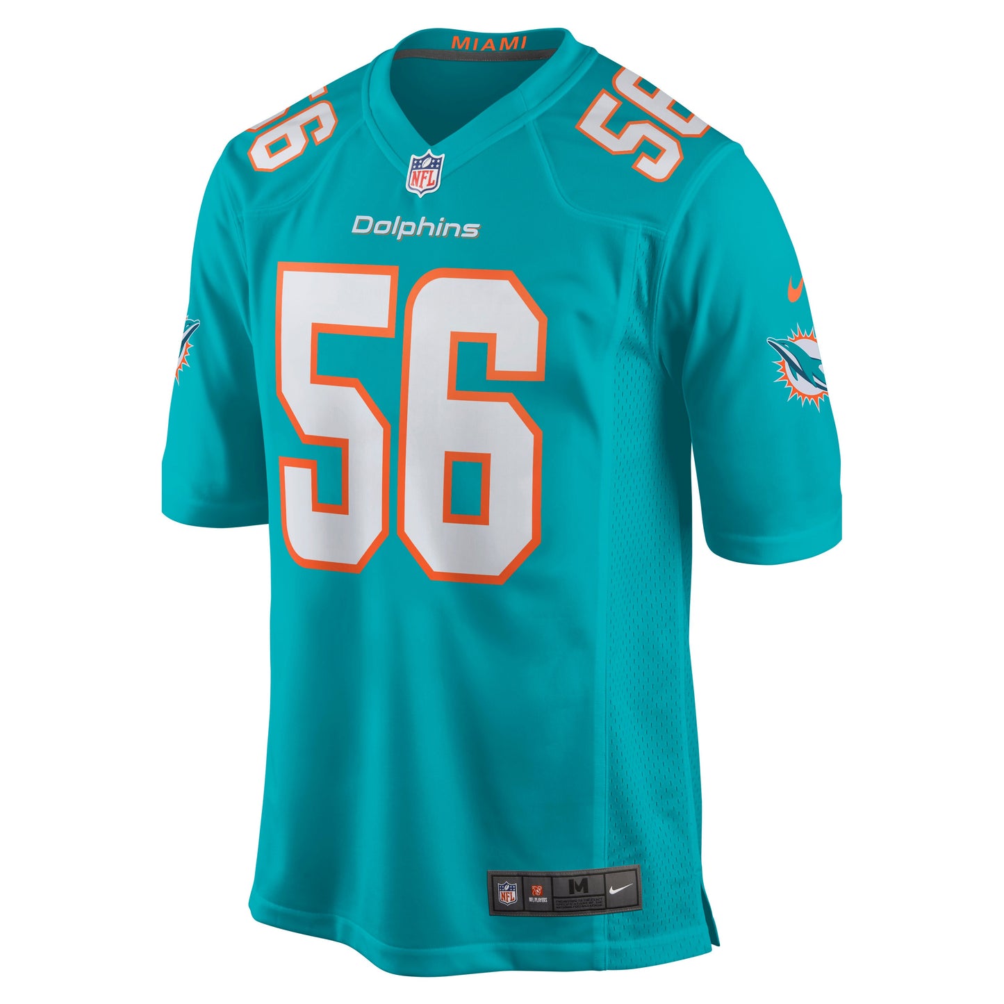 Miami Dolphins Davon Godchaux Game Aqua Football Jersey product image