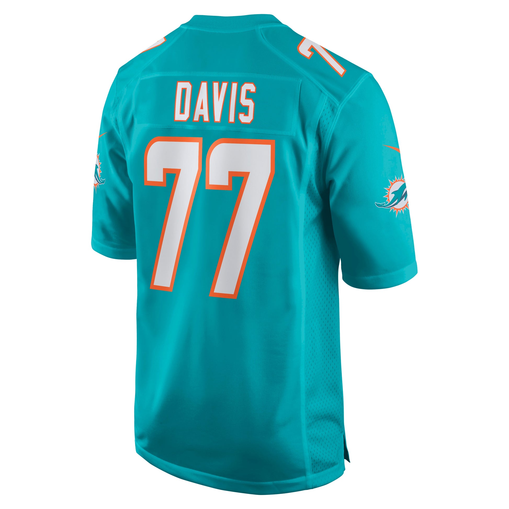 Miami Dolphins Jesse Davis Game Aqua Football Jersey product image