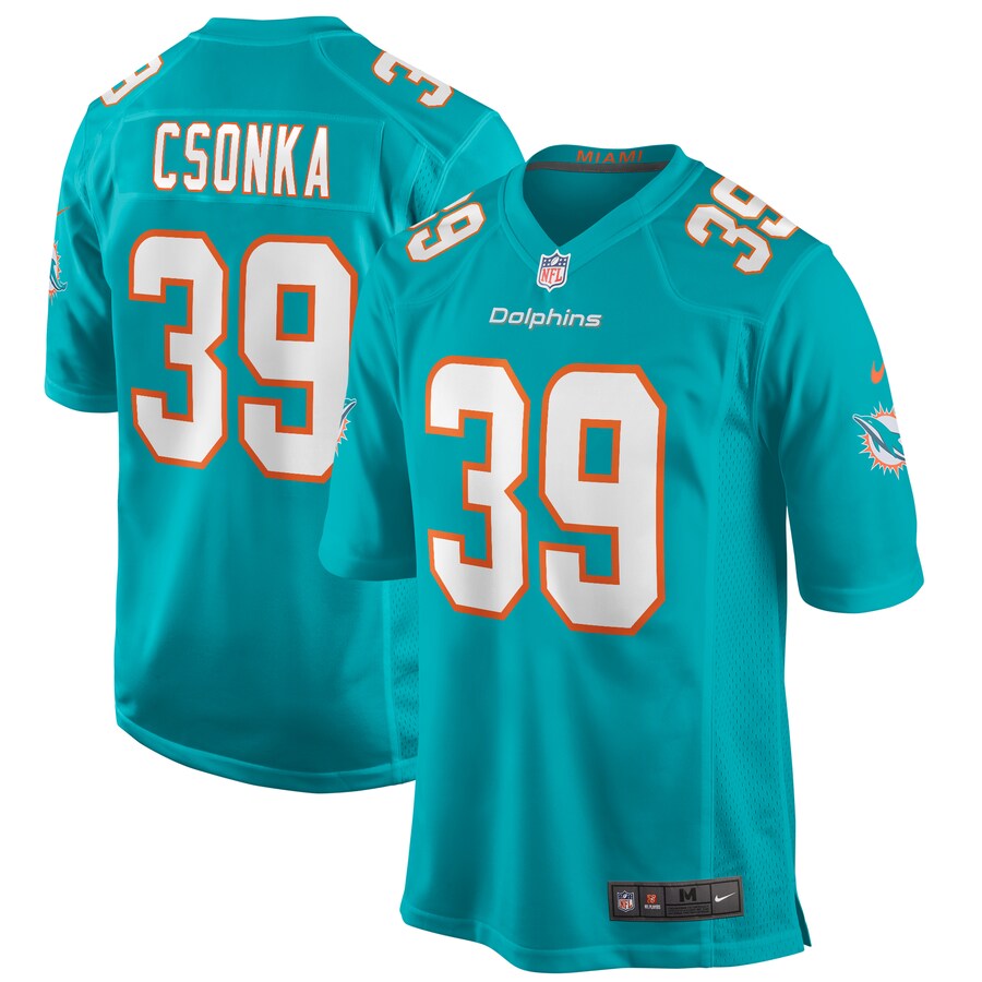 Miami Dolphins Larry Csonka Game Aqua Football Jersey product image
