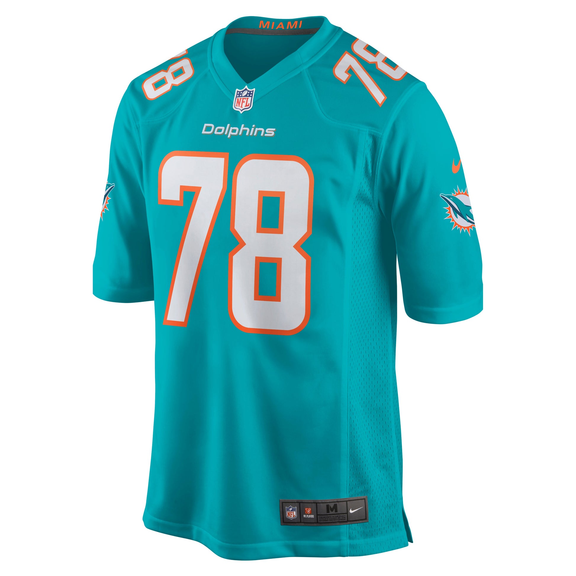 Miami Dolphins Adam Pankey Game Aqua Football Jersey product image