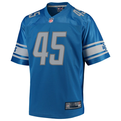 DET CW  Pro Line Blue Big Tall Jersey rtj football 1100