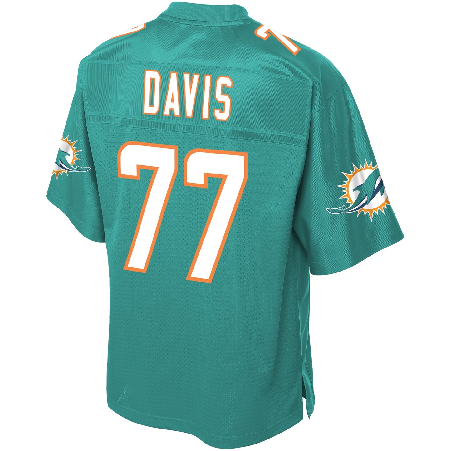 Miami Dolphins Jesse Davis Pro Line Big & Tall Aqua Football Jersey product image