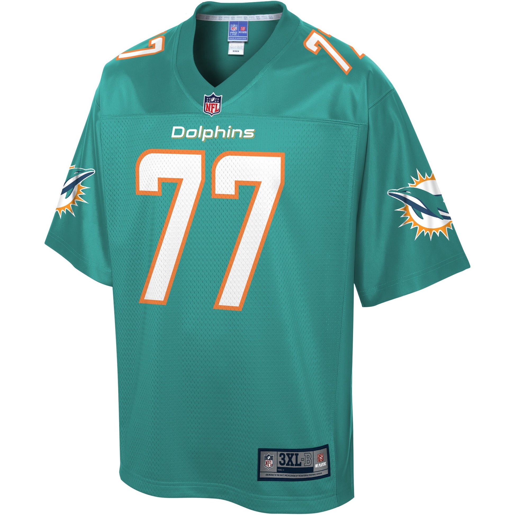 Miami Dolphins Jesse Davis Pro Line Big & Tall Aqua Football Jersey product image