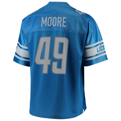 DET CM  Pro Line Blue Big Tall Jersey rtj football 1105