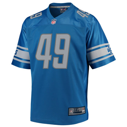 DET CM  Pro Line Blue Big Tall Jersey rtj football 1105