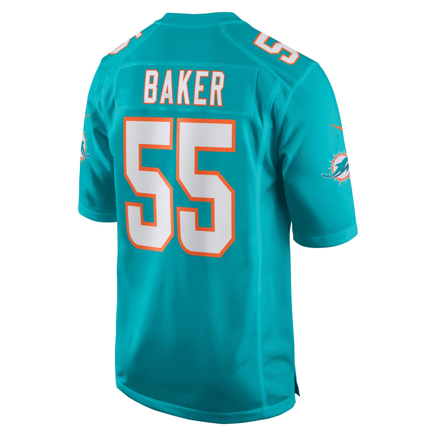 Miami Dolphins Jerome Baker Game Aqua Football Jersey product image