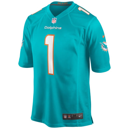 Miami Dolphins Tua Tagovailoa Game Aqua Football Jersey product image