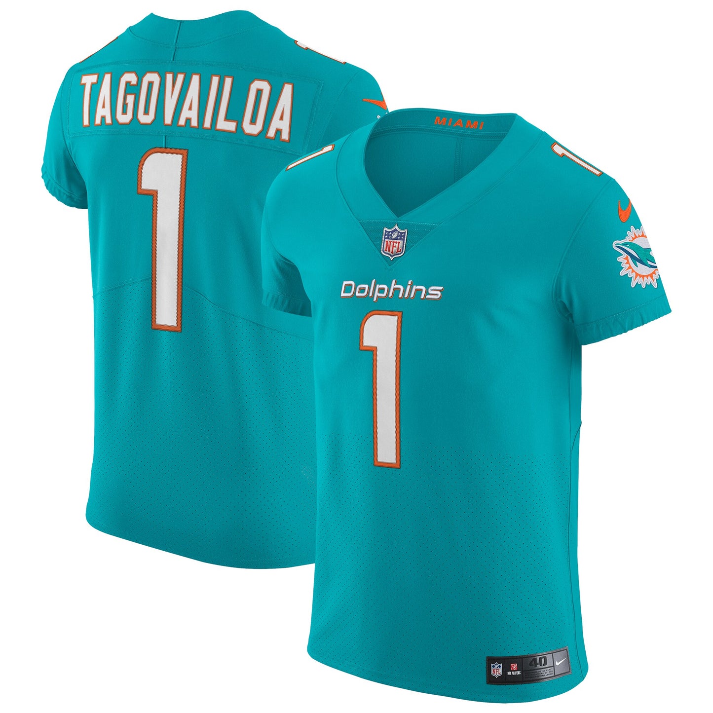 Miami Dolphins Tua Tagovailoa Aqua Football Jersey product image