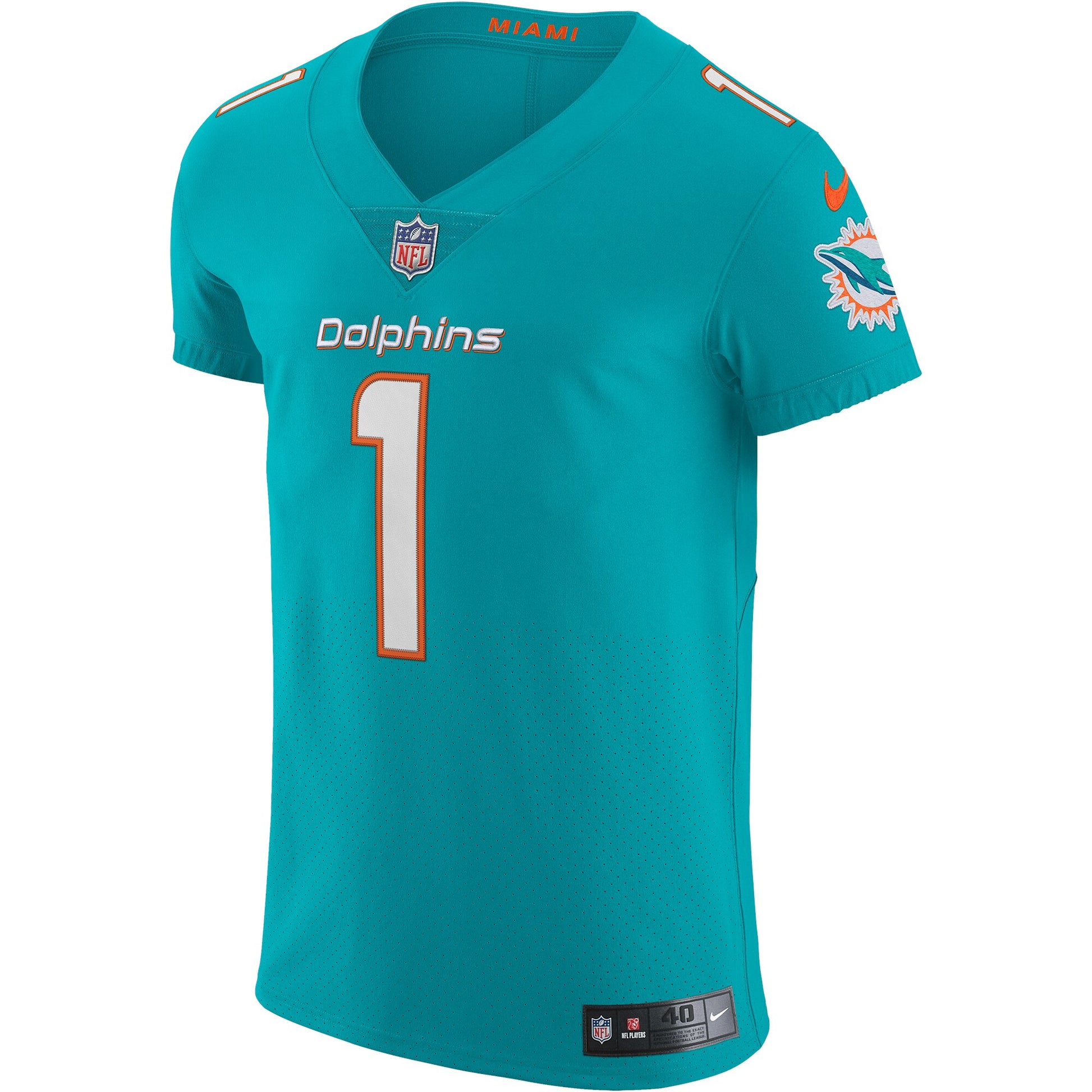 Miami Dolphins Tua Tagovailoa Aqua Football Jersey product image
