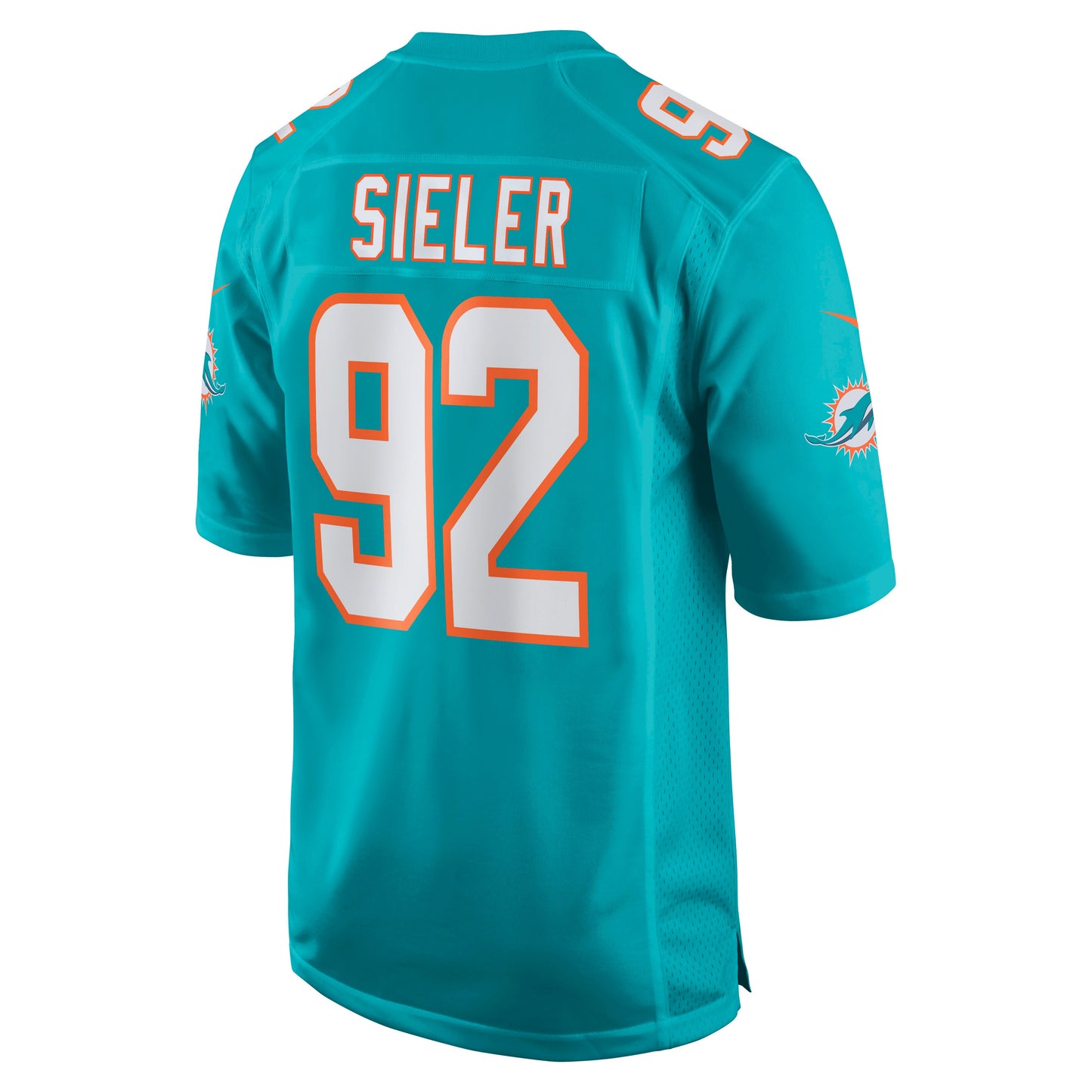 Miami Dolphins Zach Sieler Game Aqua Football Jersey product image