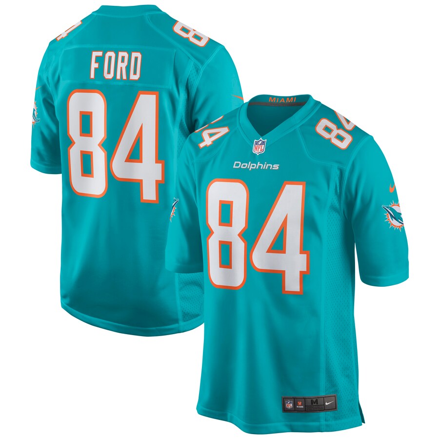 Miami Dolphins Isaiah Ford Game Aqua Football Jersey product image