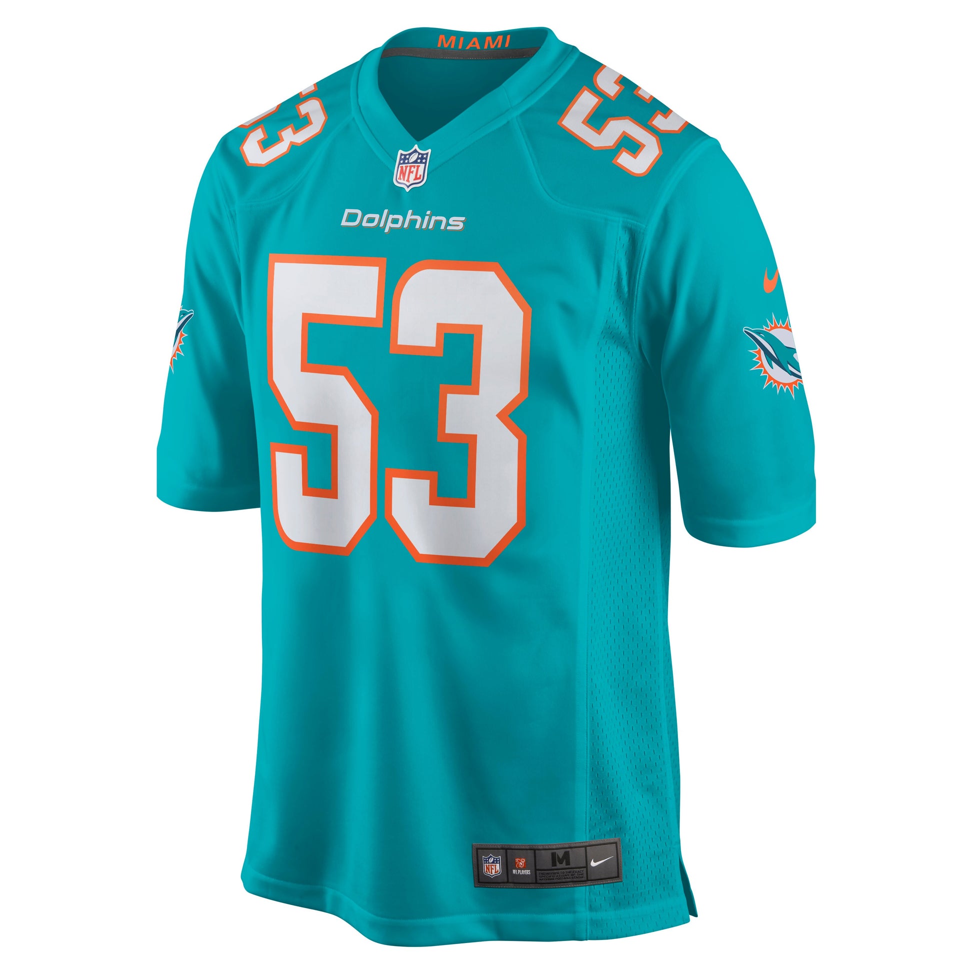 Miami Dolphins Kyle Van Noy Game Aqua Football Jersey product image