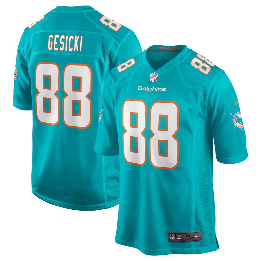 Miami Dolphins Mike Gesicki Game Aqua Football Jersey product image