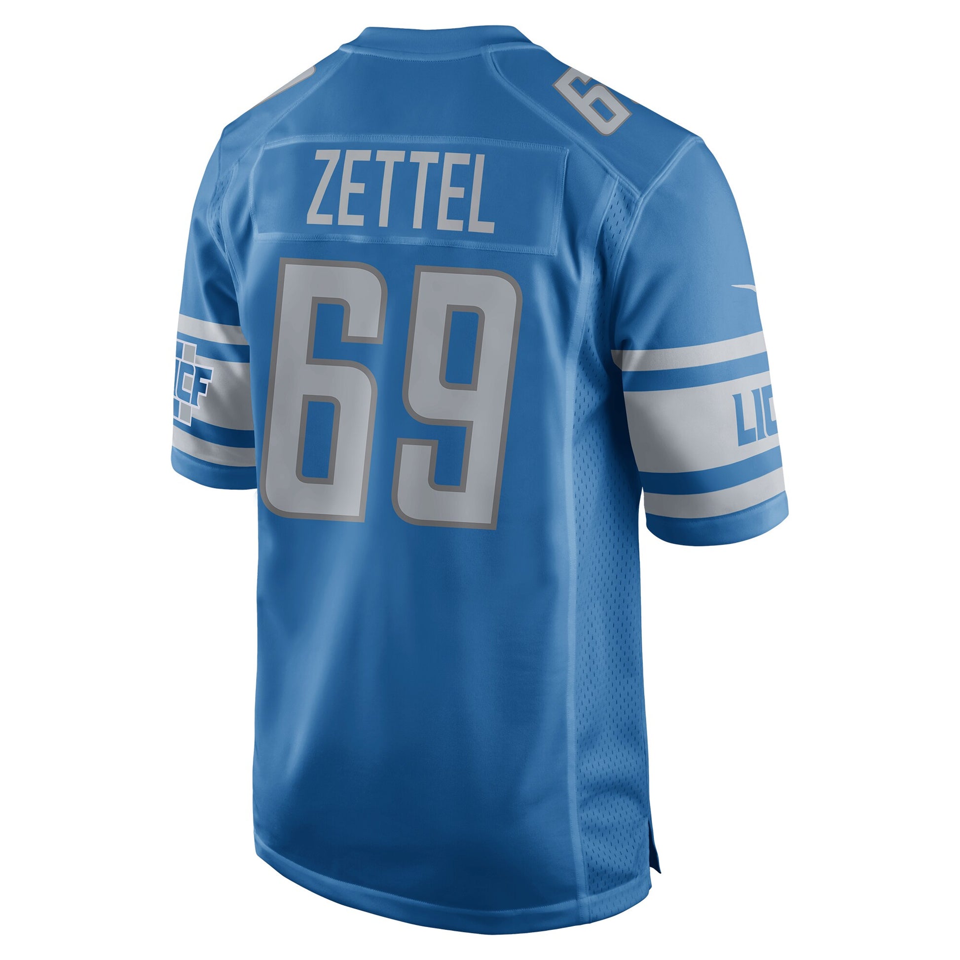 Detroit Lions Anthony Zettel Game Blue Football Jersey product image