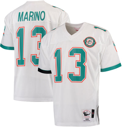 Miami Dolphins Dan Marino 1990 Throwback White Football Jersey product image