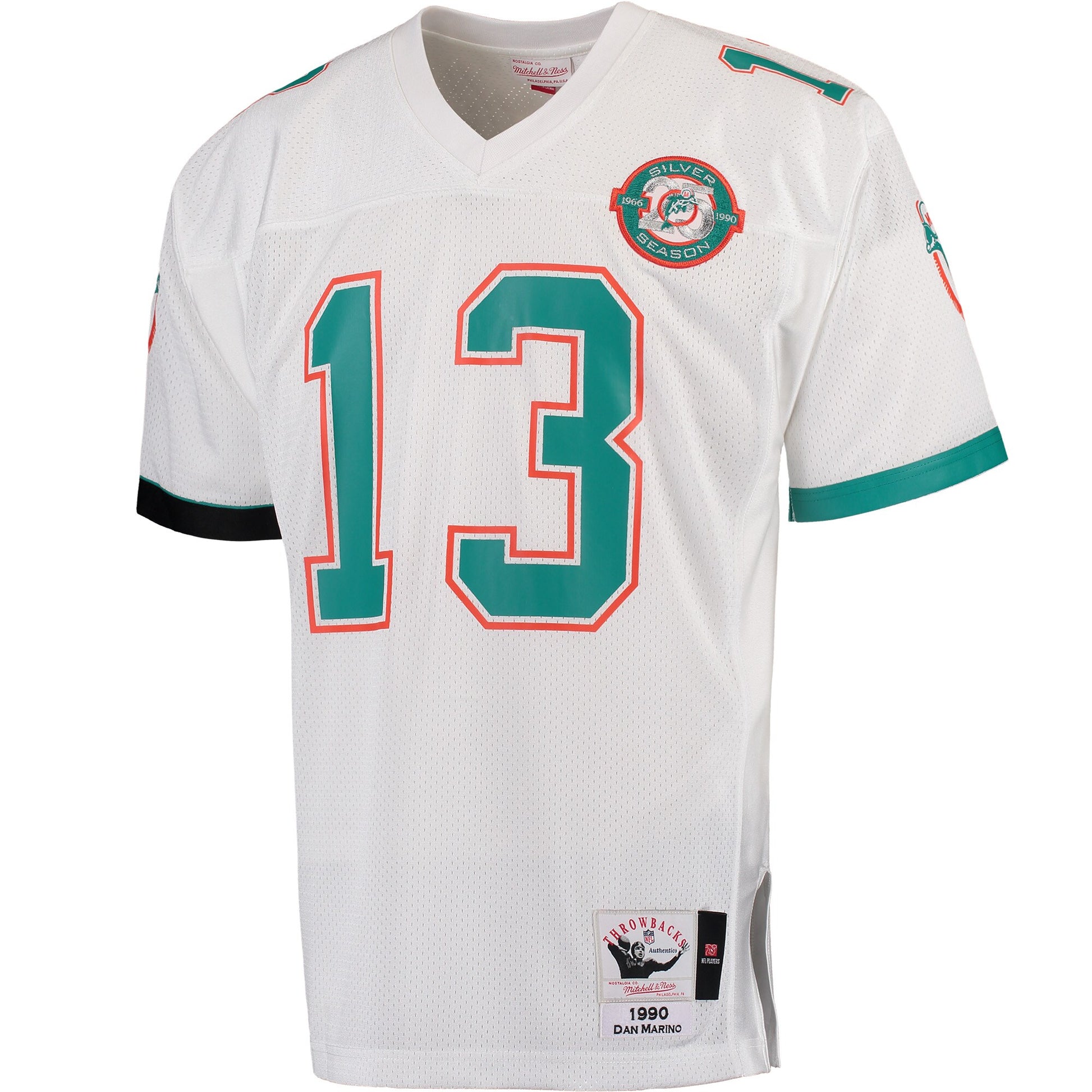 Miami Dolphins Dan Marino 1990 Throwback White Football Jersey product image