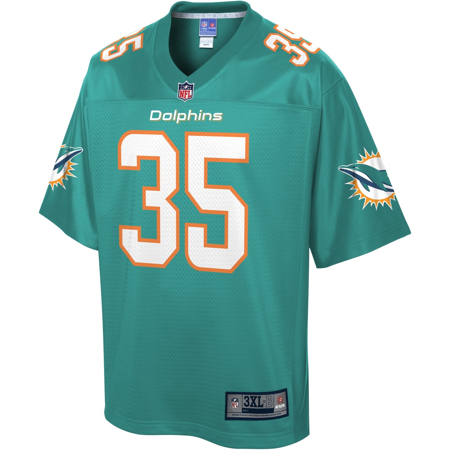 Miami Dolphins Walt Aikens Pro Line Big & Tall Aqua Football Jersey product image