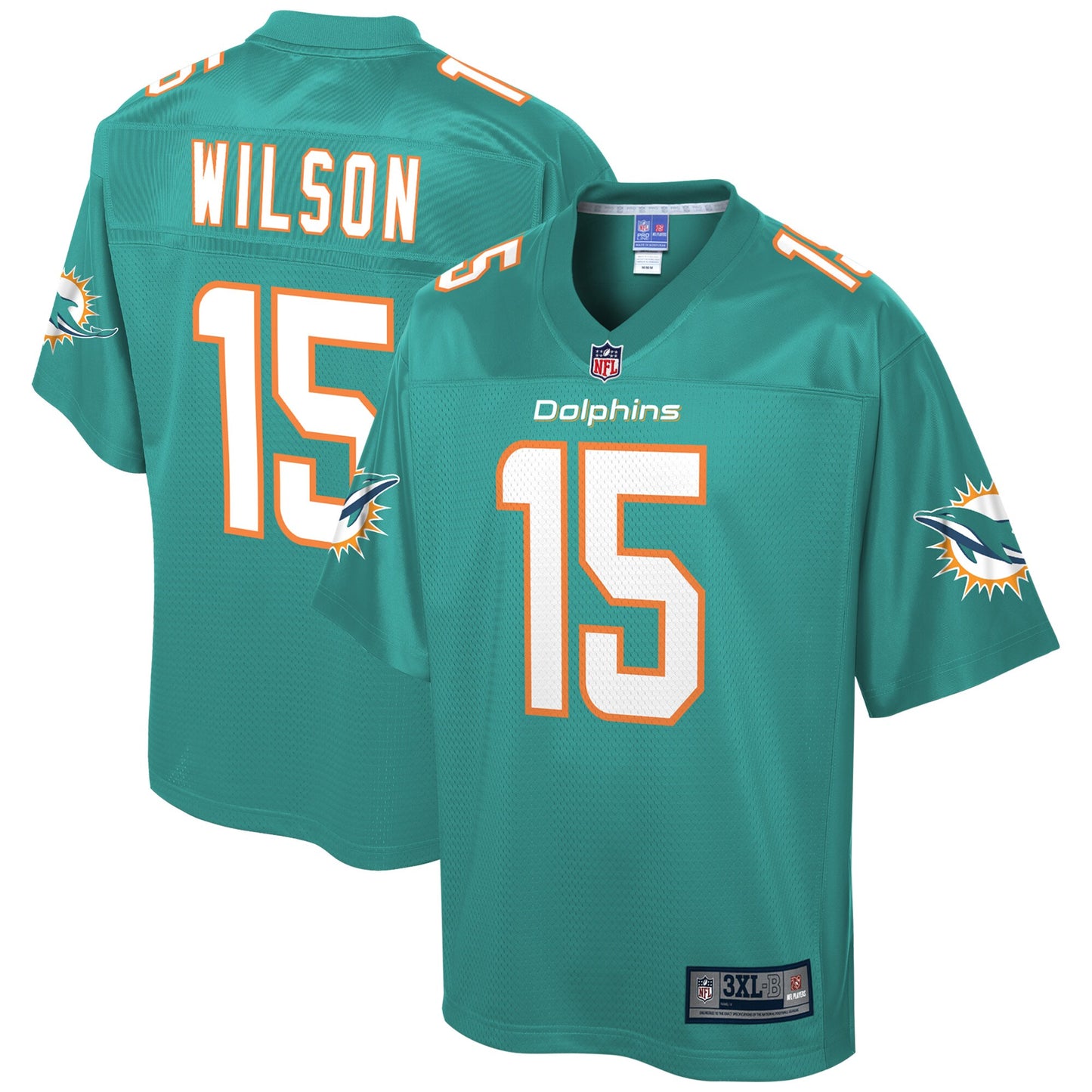 Miami Dolphins Albert Wilson Pro Line Big & Tall Aqua Football Jersey product image