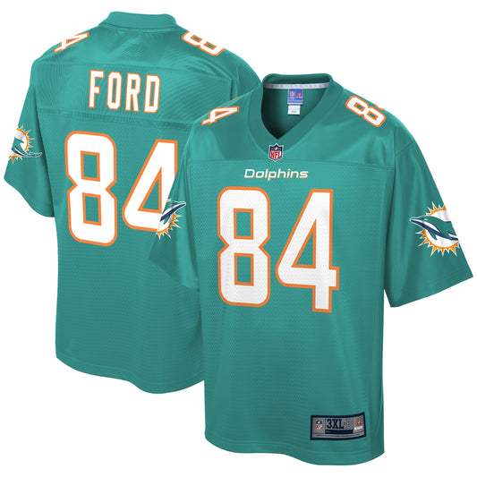 Miami Dolphins Isaiah Ford Pro Line Big & Tall Aqua Football Jersey product image