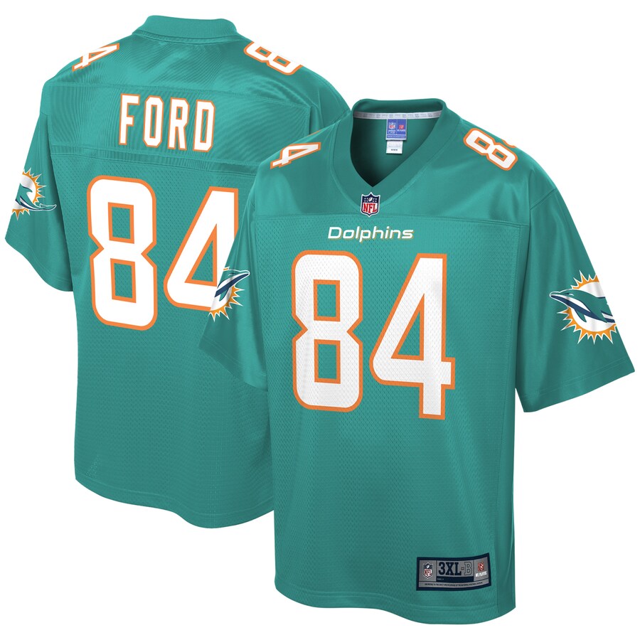 Miami Dolphins Isaiah Ford Pro Line Big & Tall Aqua Football Jersey product image
