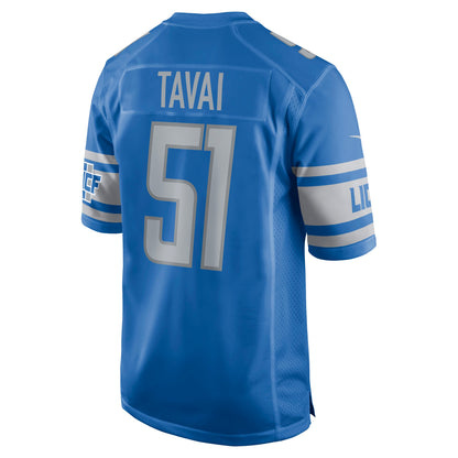 Detroit Lions Jahlani Tavai Game Blue Football Jersey product image