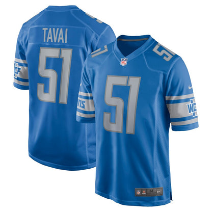 Detroit Lions Jahlani Tavai Game Blue Football Jersey product image