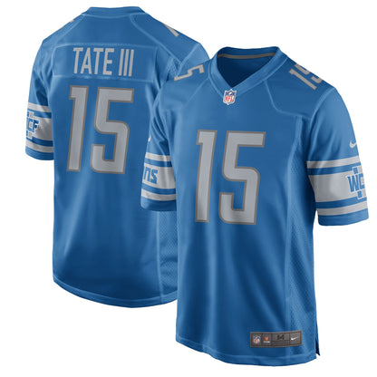 Detroit Lions Golden Tate 2017 Game Blue Football Jersey product image