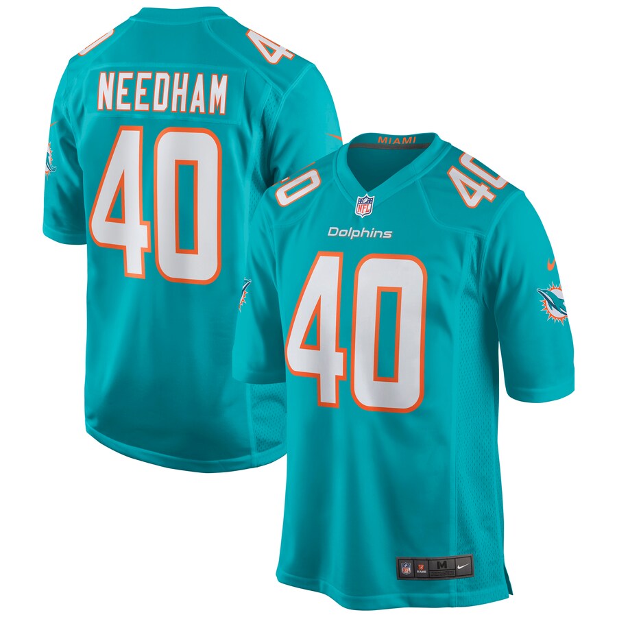 Miami Dolphins Nik Needham Game Aqua Football Jersey product image