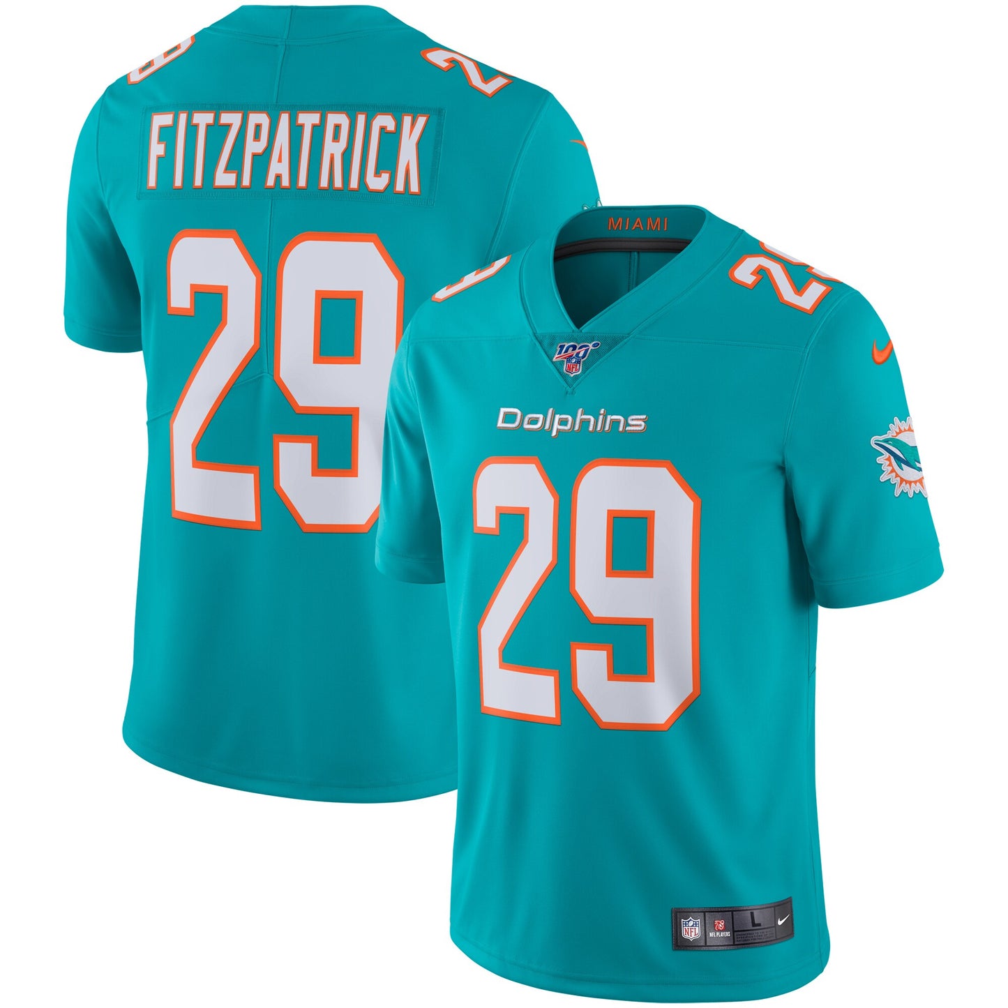 Miami Dolphins Minkah Fitzpatrick Limited Aqua Football Jersey product image