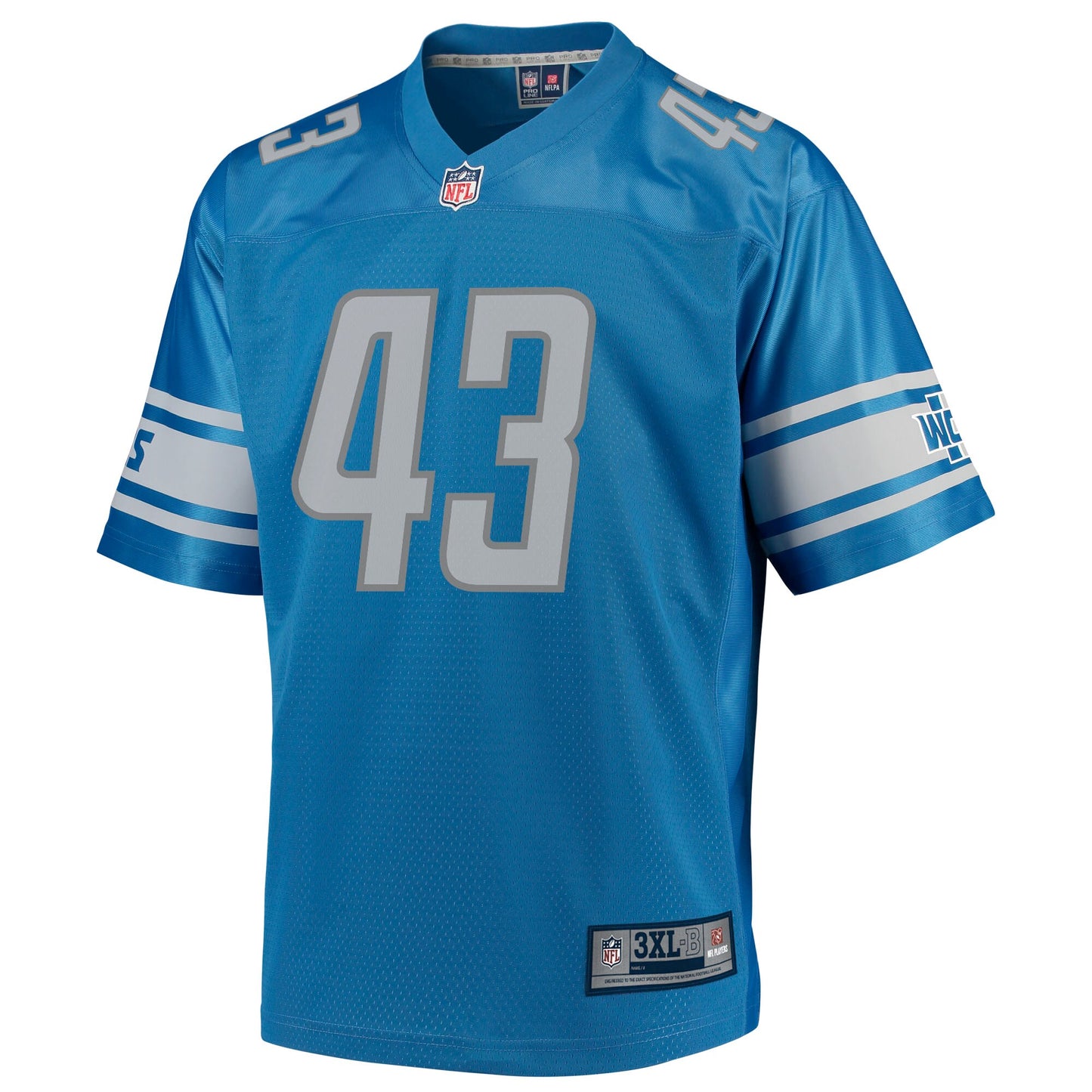 Detroit Lions Will Harris Pro Line Big & Tall Blue Football Jersey product image