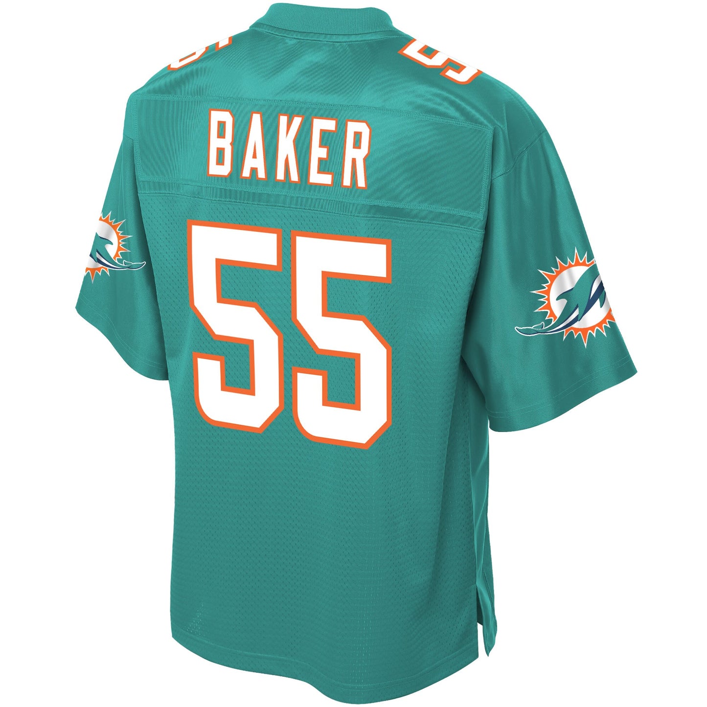 Miami Dolphins Jerome Baker Pro Line Big & Tall Aqua Football Jersey product image