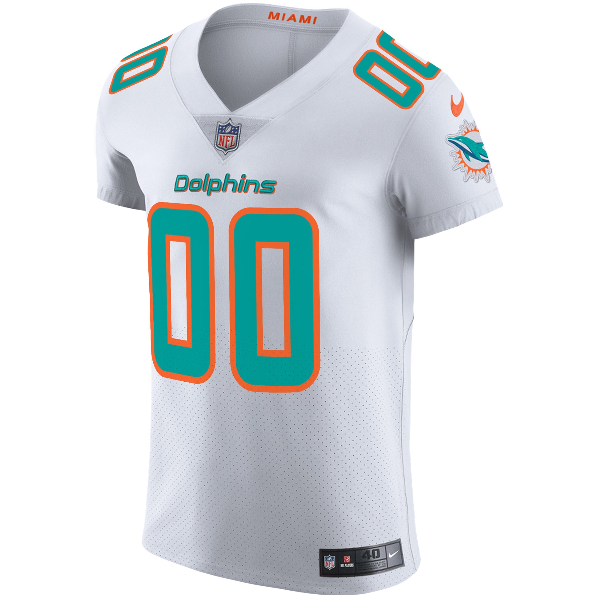Miami Dolphins Custom White Football Jersey product image