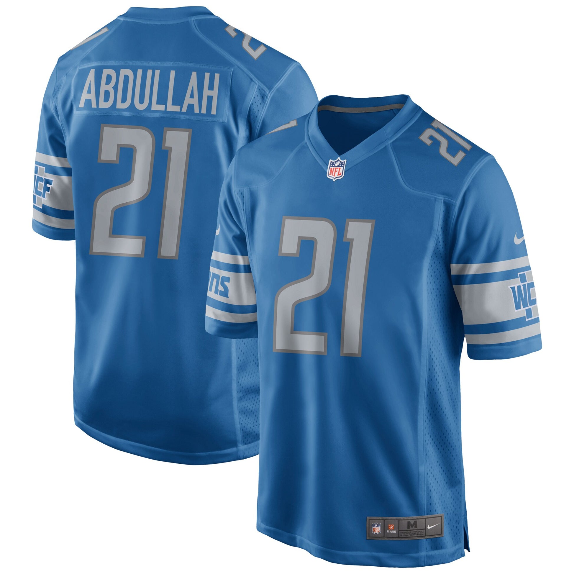 Detroit Lions Ameer Abdullah Game Blue Football Jersey product image