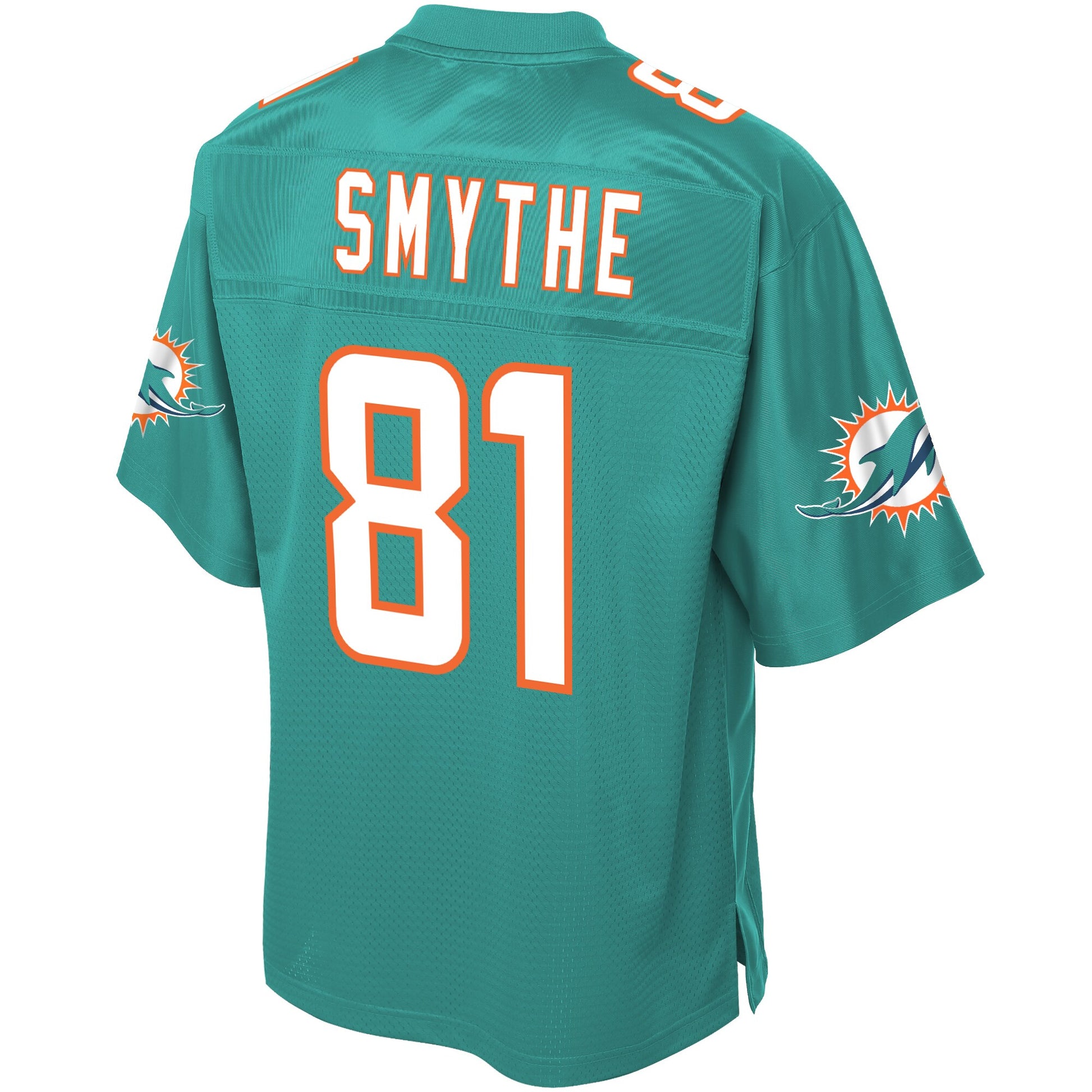 Miami Dolphins Durham Smythe Pro Line Big & Tall Aqua Football Jersey product image