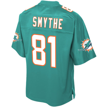 Miami Dolphins Durham Smythe Pro Line Big & Tall Aqua Football Jersey product image