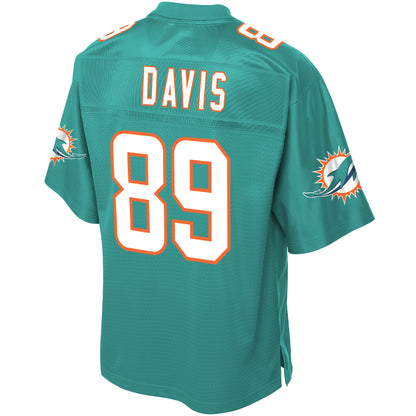 Miami Dolphins Trevor Davis Pro Line Big & Tall Aqua Football Jersey product image