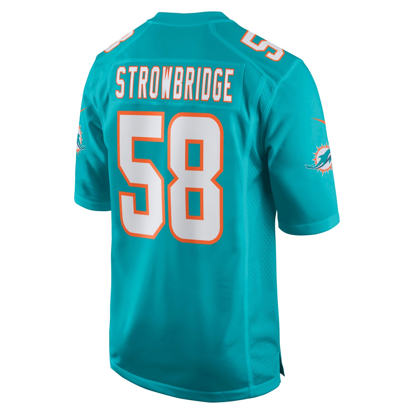 Miami Dolphins Jason Strowbridge Game Aqua Football Jersey product image