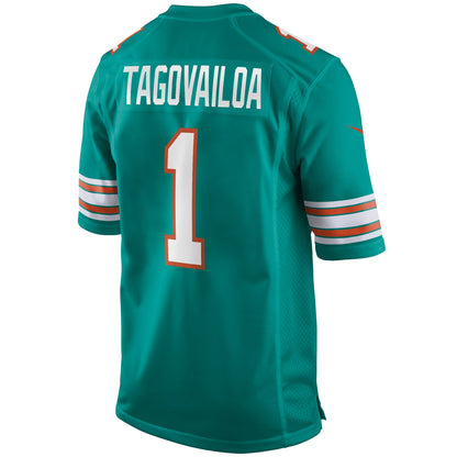 Miami Dolphins Tua Tagovailoa Alternate Game Aqua Football Jersey product image
